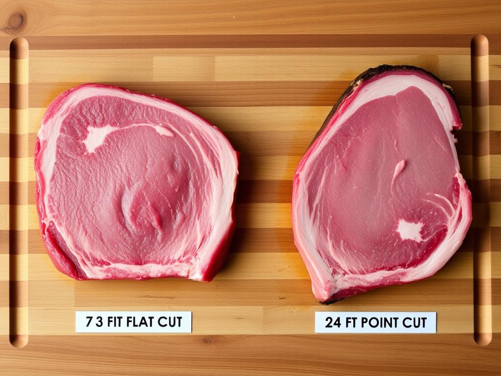 Comparison of flat cut and point cut beef brisket for making corned beef Comparison of flat cut and point cut beef brisket for making corned beef