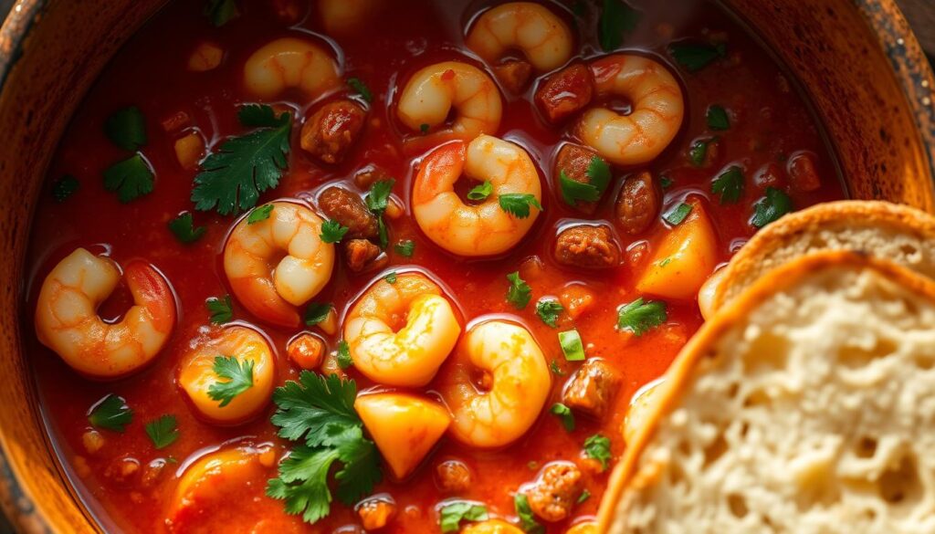 Spicy Tomato Seafood Chorizo Stew