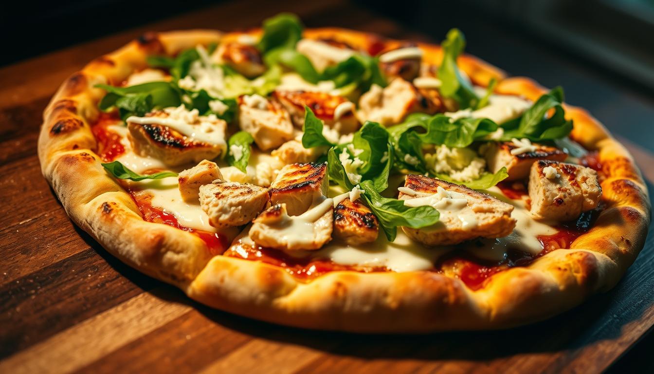 chicken caesar pizza