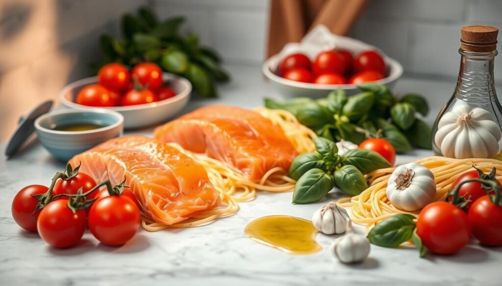 salmon pasta ingredients salmon pasta ingredients
